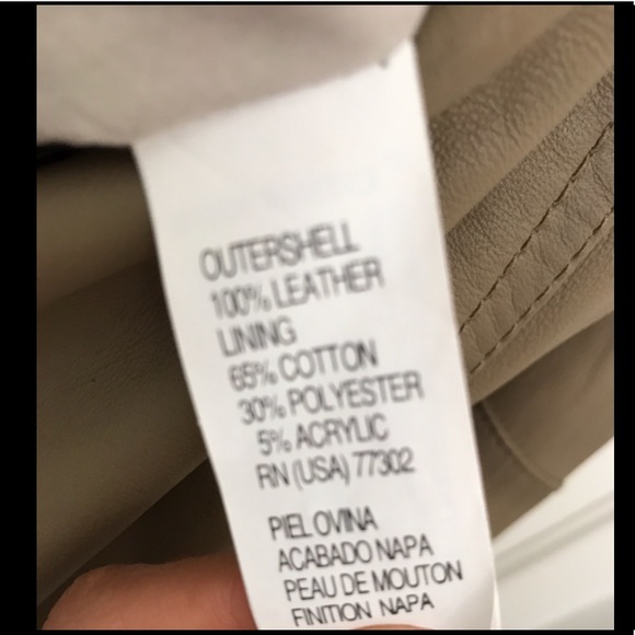 Zara tan leather bomber style jacket size L - Picture 3 of 5